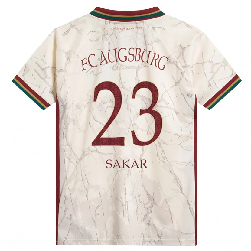 Danxen Enfant Maillot Faik Sakar #23 Vert Riz Blanc Bourgogne Tenues Domicile 2026/27 T-Shirt