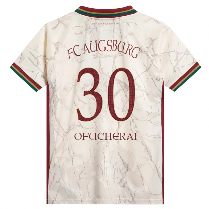 Danxen Enfant Maillot Isaac Ofucherai #30 Vert Riz Blanc Bourgogne Tenues Domicile 2026/27 T-Shirt