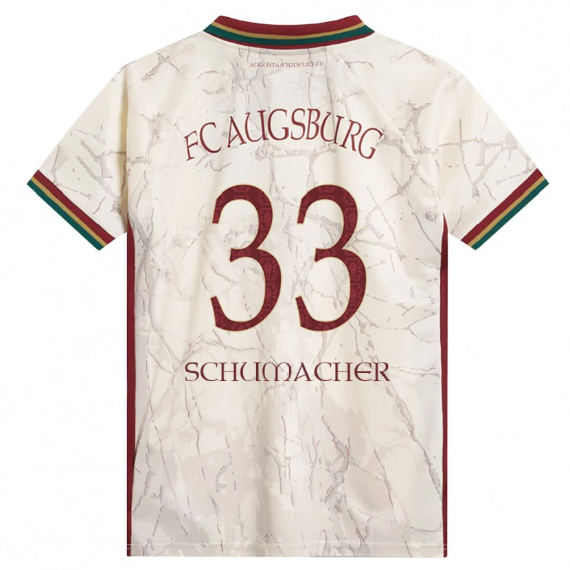 Danxen Enfant Maillot Till Schumacher #33 Vert Riz Blanc Bourgogne Tenues Domicile 2026/27 T-Shirt