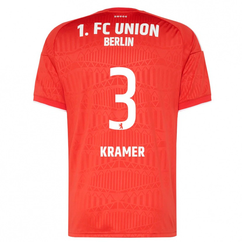 Danxen Enfant Maillot Carlos Kramer #3 Rouge Blanc Tenues Domicile 2026/27 T-Shirt