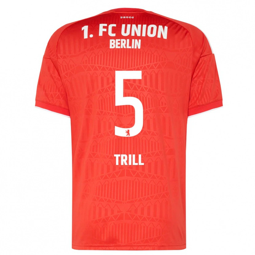 Danxen Enfant Maillot Santiago Trill #5 Rouge Blanc Tenues Domicile 2026/27 T-Shirt