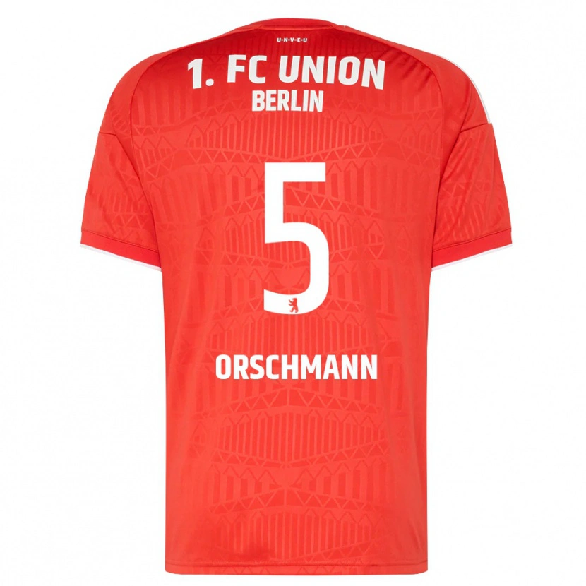 Danxen Enfant Maillot Katja Orschmann #5 Rouge Blanc Tenues Domicile 2026/27 T-Shirt