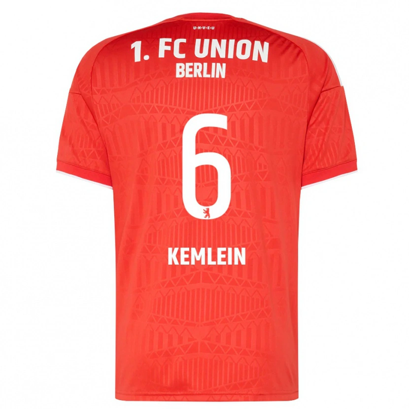 Danxen Enfant Maillot Aljoscha Kemlein #6 Rouge Blanc Tenues Domicile 2026/27 T-Shirt