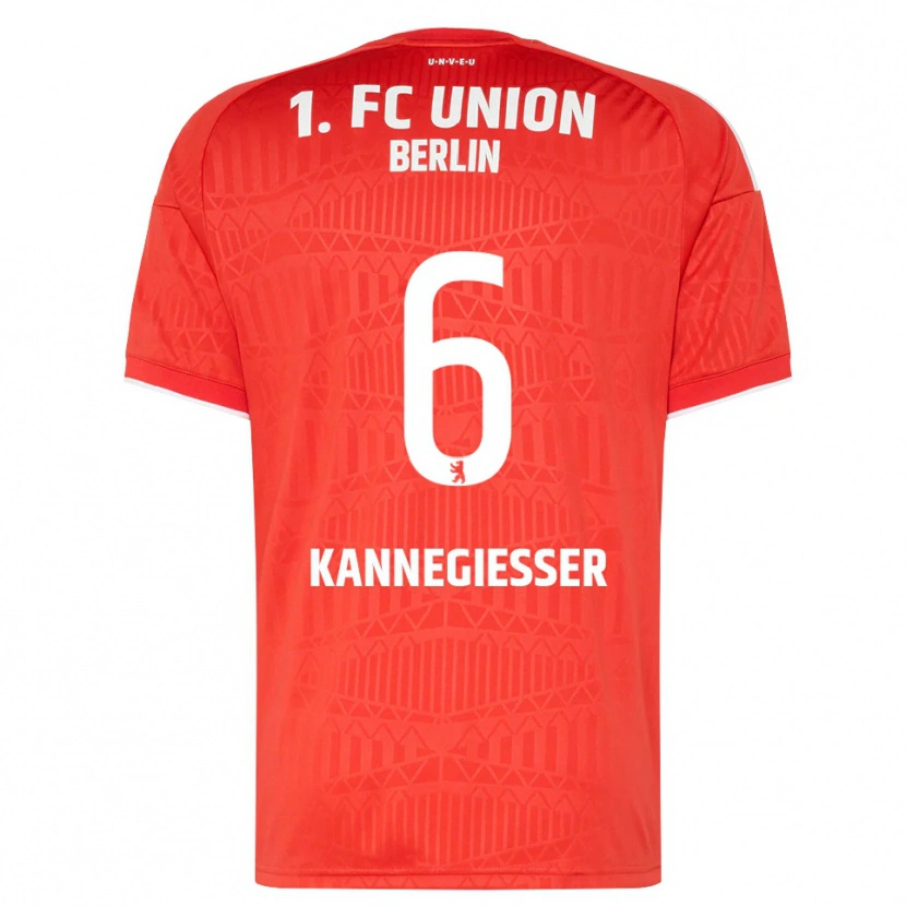 Danxen Enfant Maillot Tom Kannegießer #6 Rouge Blanc Tenues Domicile 2026/27 T-Shirt