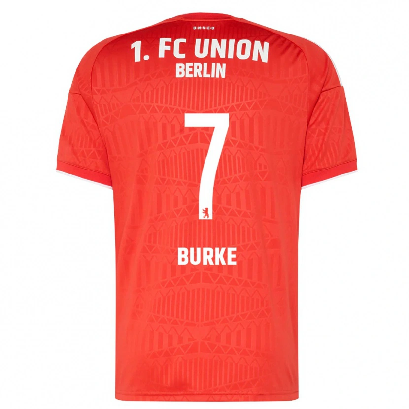 Danxen Enfant Maillot Oliver Burke #7 Rouge Blanc Tenues Domicile 2026/27 T-Shirt