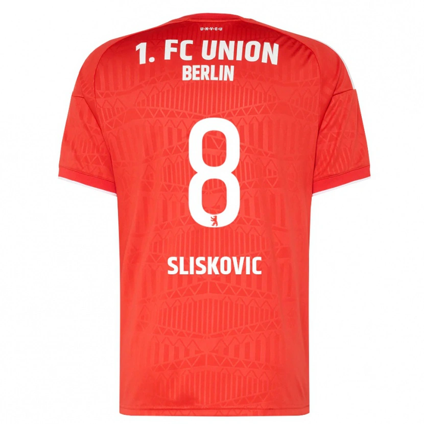 Danxen Enfant Maillot Duje Sliskovic #8 Rouge Blanc Tenues Domicile 2026/27 T-Shirt