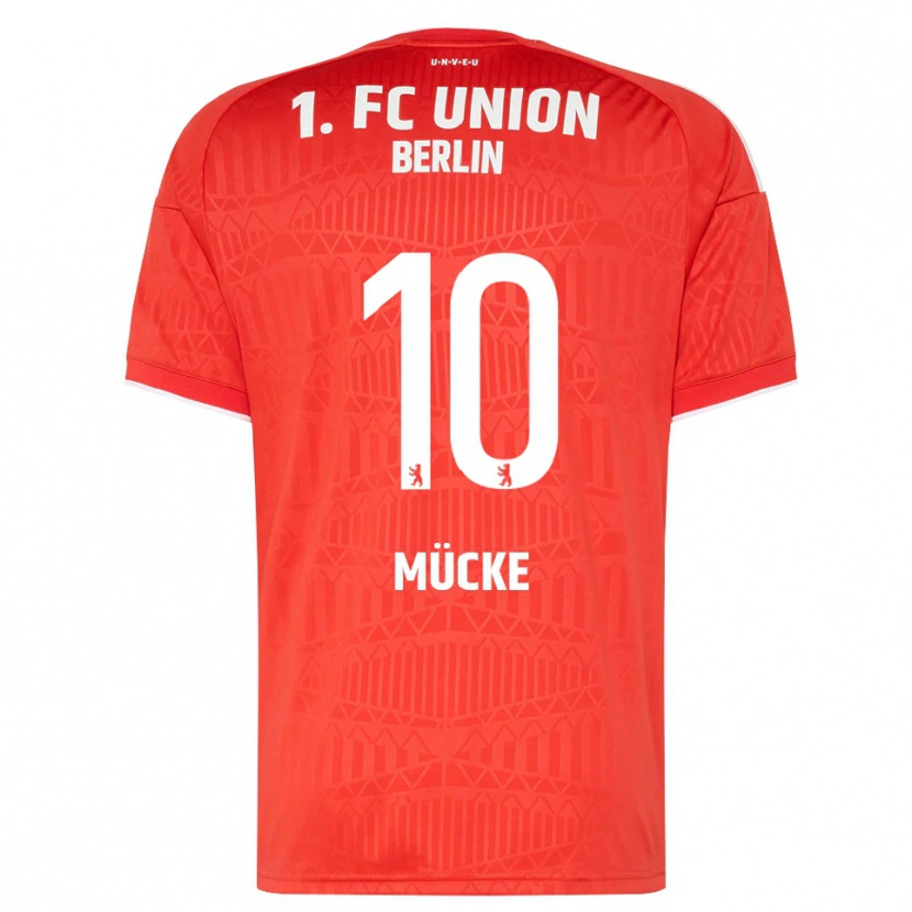 Danxen Enfant Maillot Jonathan Mücke #10 Rouge Blanc Tenues Domicile 2026/27 T-Shirt
