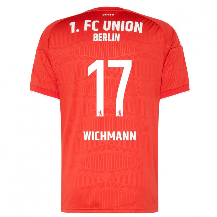 Danxen Enfant Maillot Julius Wichmann #17 Rouge Blanc Tenues Domicile 2026/27 T-Shirt