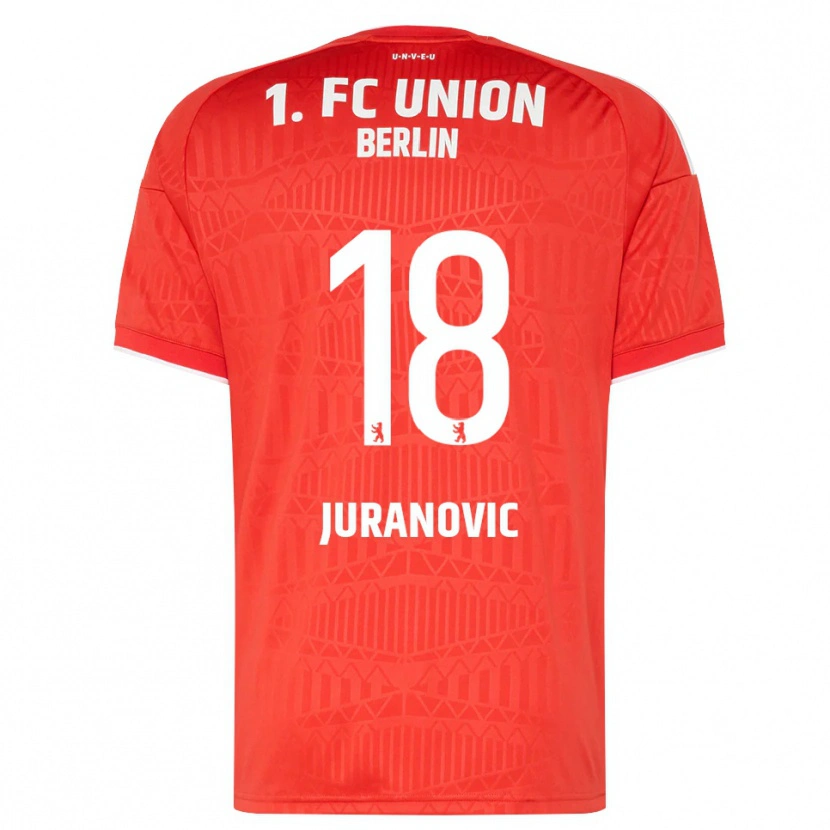 Danxen Enfant Maillot Josip Juranovic #18 Rouge Blanc Tenues Domicile 2026/27 T-Shirt