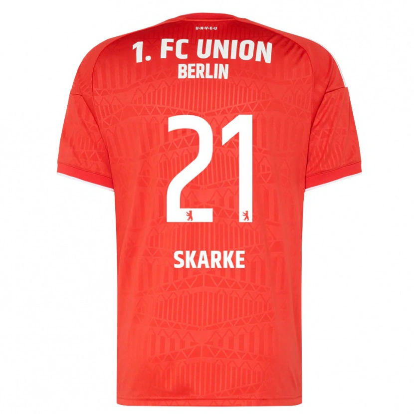 Danxen Enfant Maillot Tim Skarke #21 Rouge Blanc Tenues Domicile 2026/27 T-Shirt