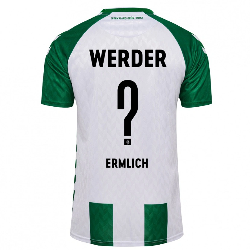 Danxen Enfant Maillot Kjell Ermlich #0 Vert Blanc Tenues Domicile 2026/27 T-Shirt