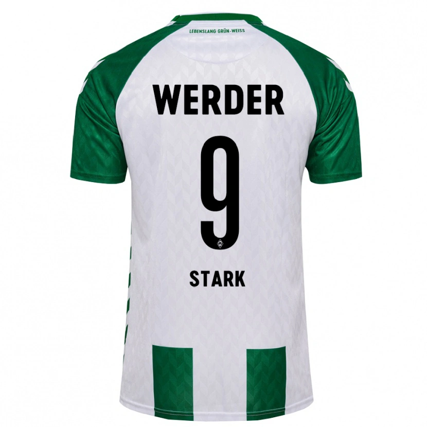 Danxen Enfant Maillot Christian Stark #9 Vert Blanc Tenues Domicile 2026/27 T-Shirt