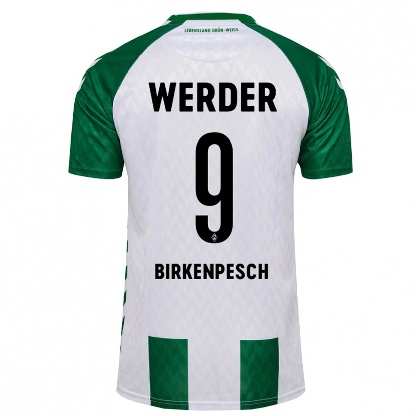 Danxen Enfant Maillot Noah Birkenpesch #9 Vert Blanc Tenues Domicile 2026/27 T-Shirt