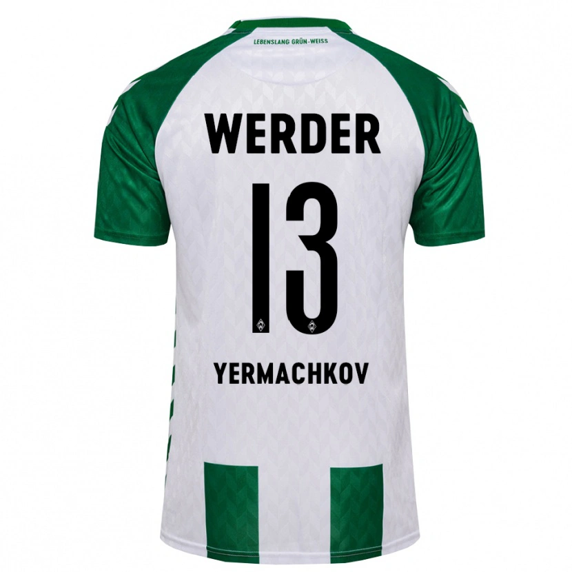 Danxen Enfant Maillot Ivan Yermachkov #13 Vert Blanc Tenues Domicile 2026/27 T-Shirt