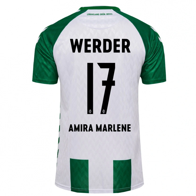 Danxen Enfant Maillot Amira Marlene Dahl #17 Vert Blanc Tenues Domicile 2026/27 T-Shirt