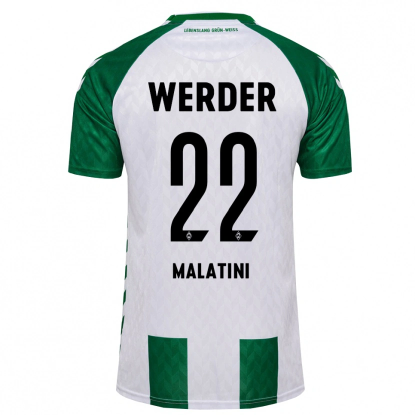 Danxen Enfant Maillot Julián Malatini #22 Vert Blanc Tenues Domicile 2026/27 T-Shirt