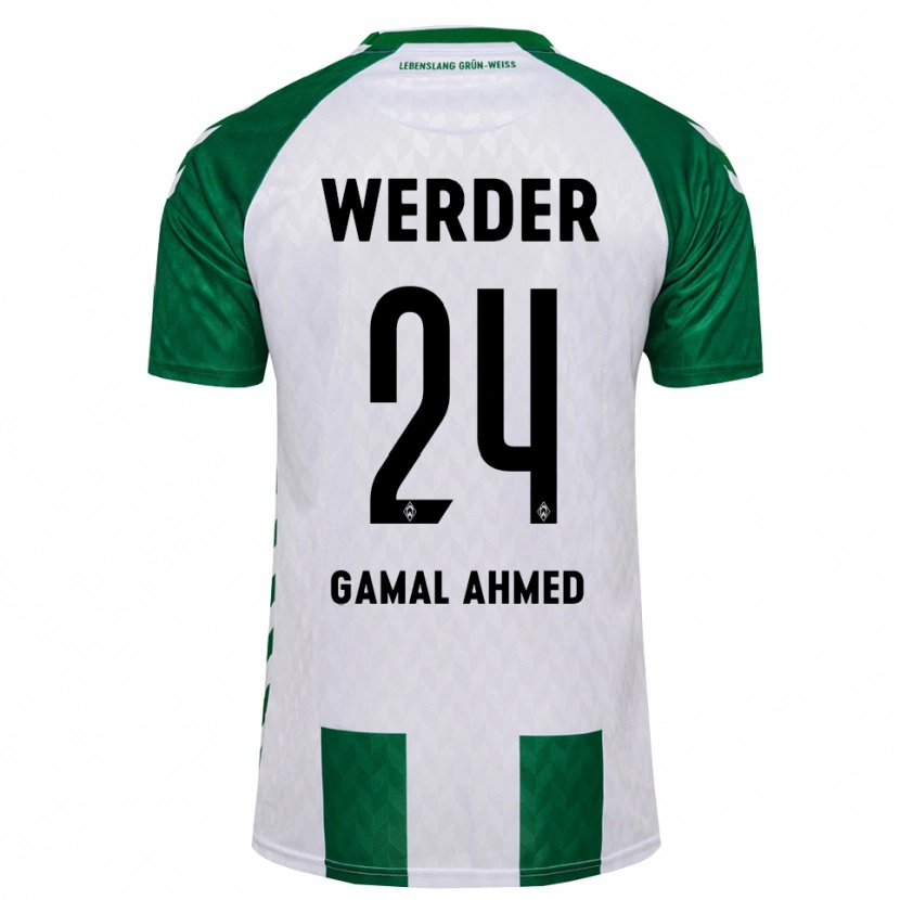 Danxen Enfant Maillot Adam Gamal Ahmed #24 Vert Blanc Tenues Domicile 2026/27 T-Shirt