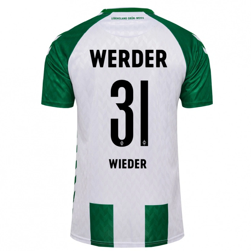 Danxen Enfant Maillot Verena Wieder #31 Vert Blanc Tenues Domicile 2026/27 T-Shirt