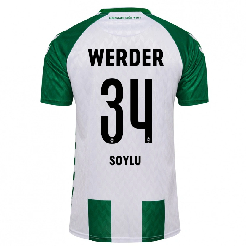 Danxen Enfant Maillot Darwin Soylu #34 Vert Blanc Tenues Domicile 2026/27 T-Shirt