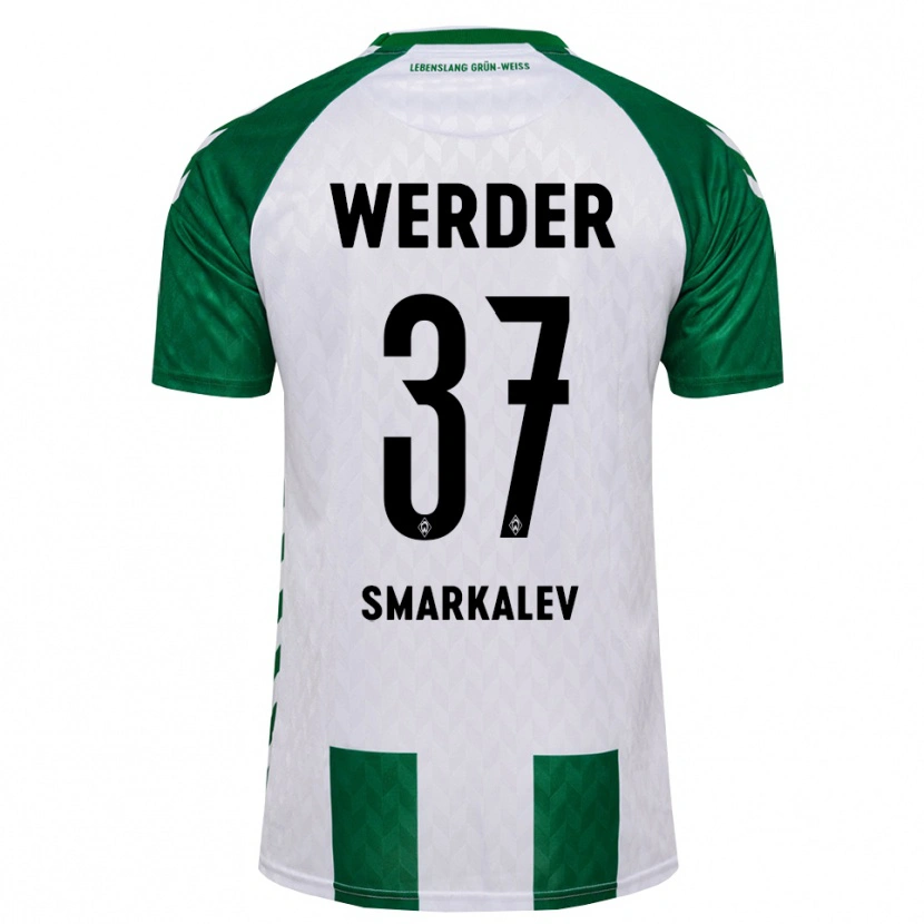 Danxen Enfant Maillot Stefan Smarkalev #37 Vert Blanc Tenues Domicile 2026/27 T-Shirt