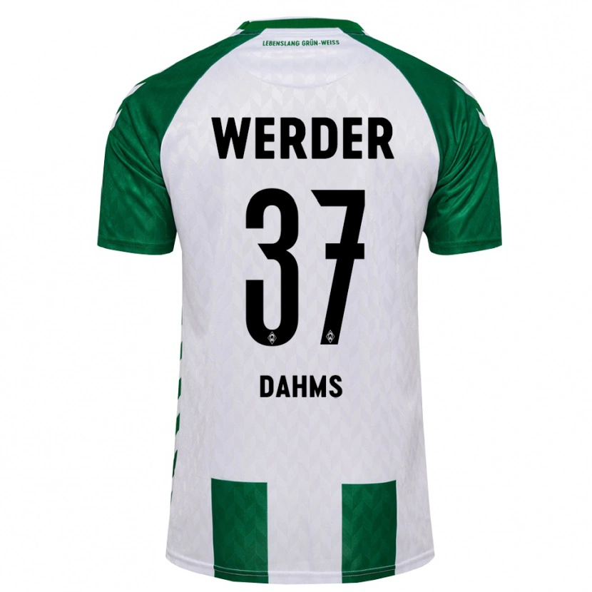 Danxen Enfant Maillot Lena Dahms #37 Vert Blanc Tenues Domicile 2026/27 T-Shirt