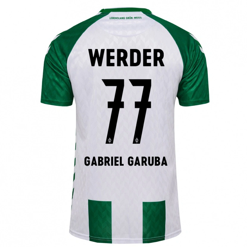 Danxen Enfant Maillot Najib Gabriel Garuba #77 Vert Blanc Tenues Domicile 2026/27 T-Shirt