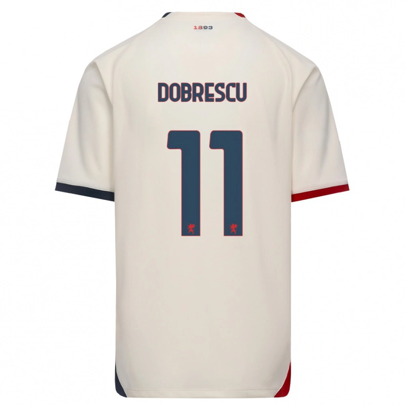 Danxen Enfant Maillot Ianis Dobrescu #11 Blanc Cassé Rouge Tenues Extérieur 2026/27 T-Shirt