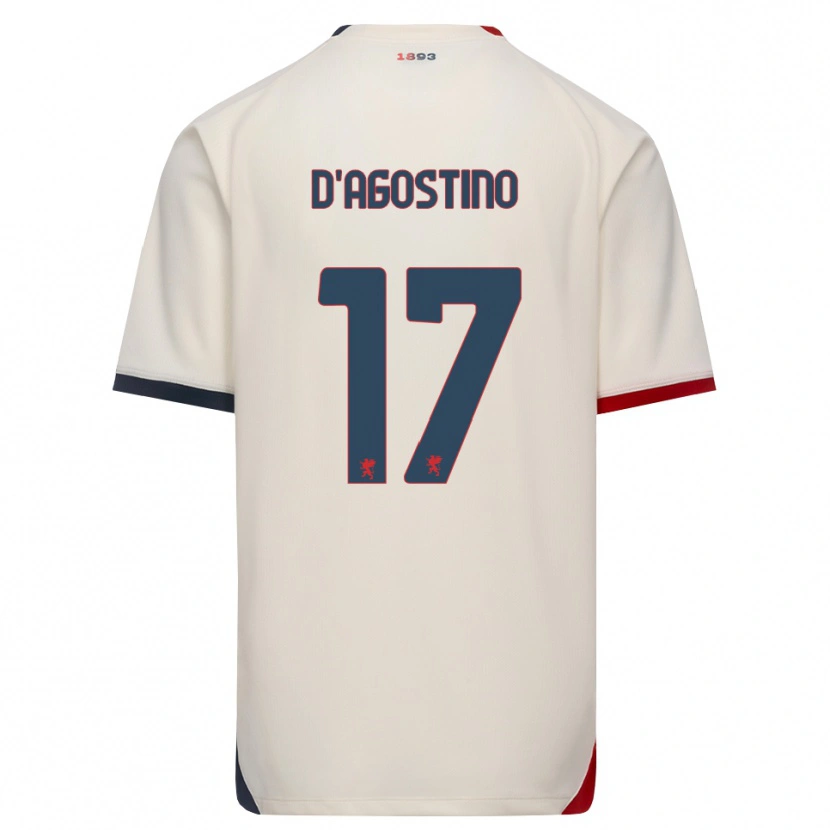 Danxen Enfant Maillot Riccardo D'agostino #17 Blanc Cassé Rouge Tenues Extérieur 2026/27 T-Shirt
