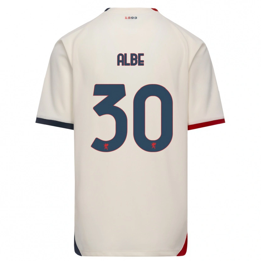 Danxen Enfant Maillot Salem Albè #30 Blanc Cassé Rouge Tenues Extérieur 2026/27 T-Shirt
