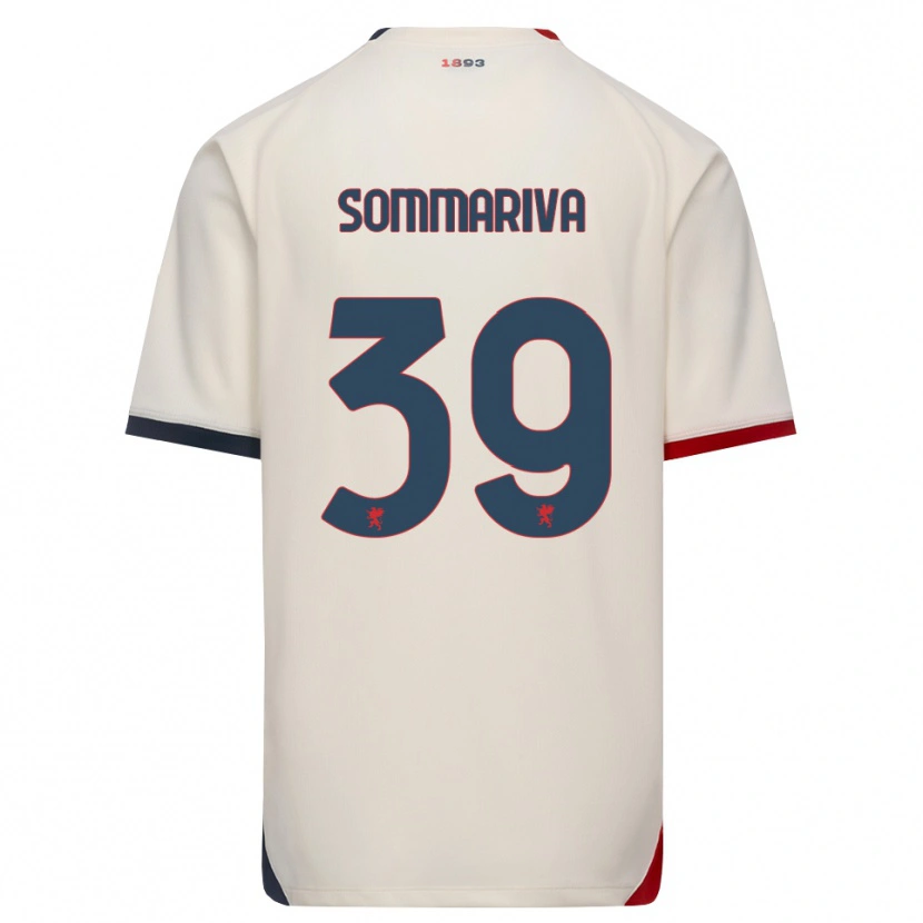 Danxen Enfant Maillot Daniele Sommariva #39 Blanc Cassé Rouge Tenues Extérieur 2026/27 T-Shirt