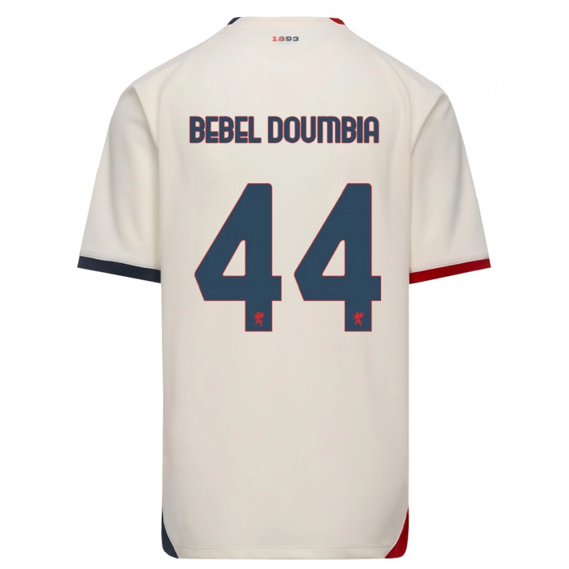 Danxen Enfant Maillot Chec Bebel Doumbia #44 Blanc Cassé Rouge Tenues Extérieur 2026/27 T-Shirt