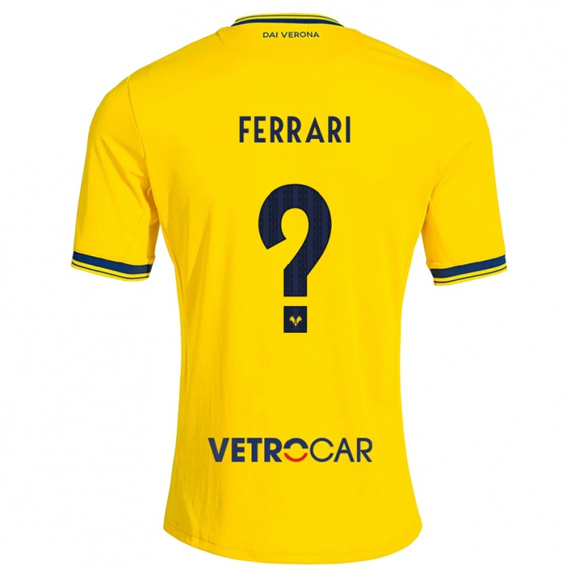 Danxen Enfant Maillot Justin Ferrari #0 Jaune Rouge Tenues Extérieur 2026/27 T-Shirt