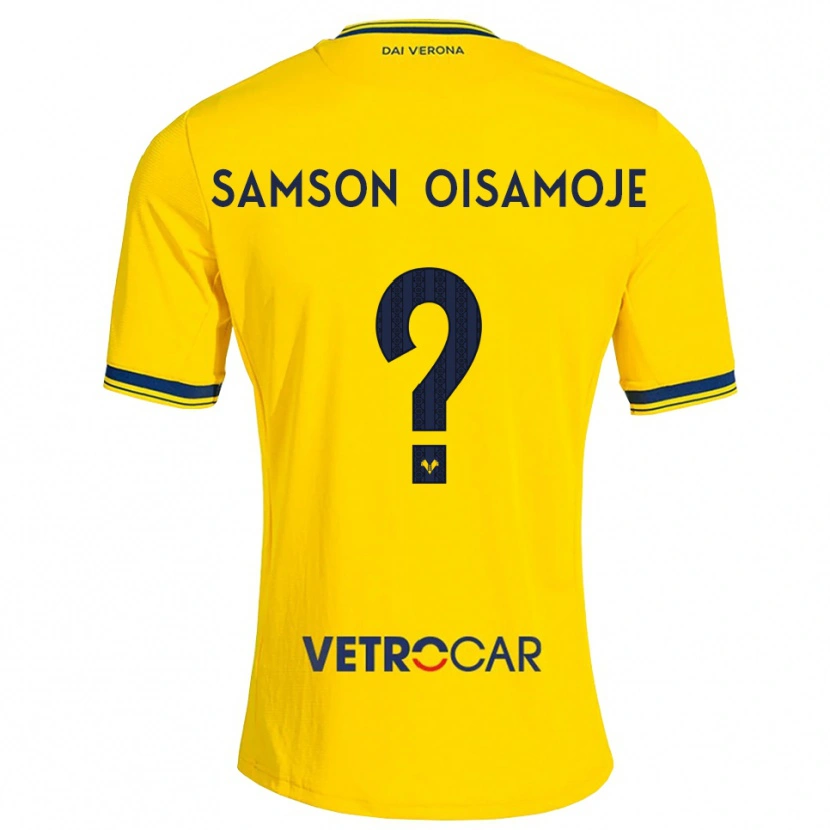 Danxen Enfant Maillot Junior Samson Oisamoje #0 Jaune Rouge Tenues Extérieur 2026/27 T-Shirt