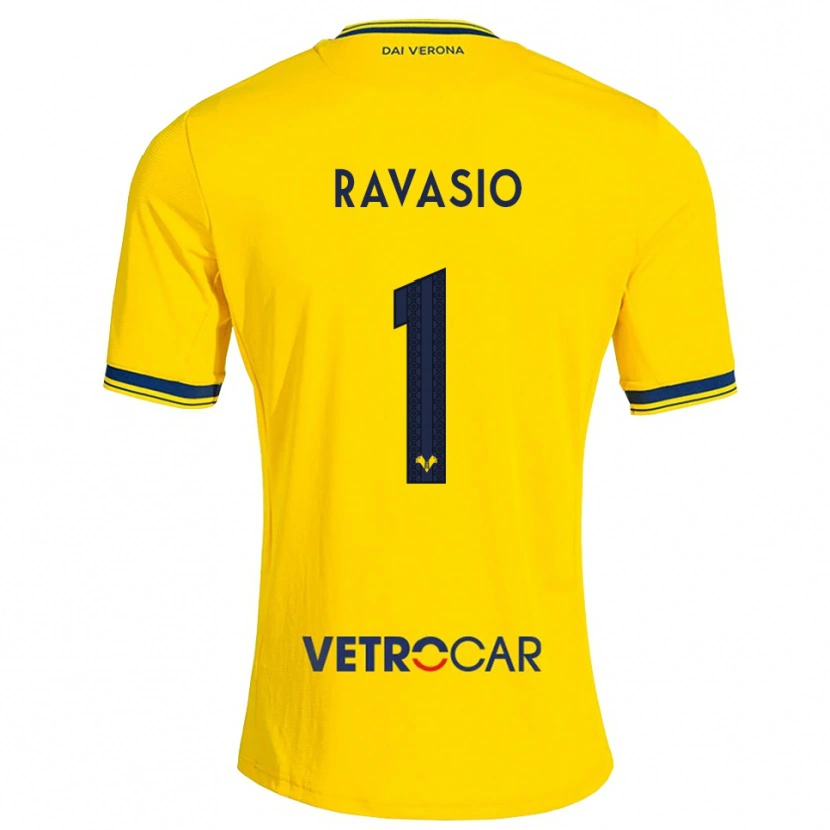 Danxen Enfant Maillot Manuel Ravasio #1 Jaune Rouge Tenues Extérieur 2026/27 T-Shirt
