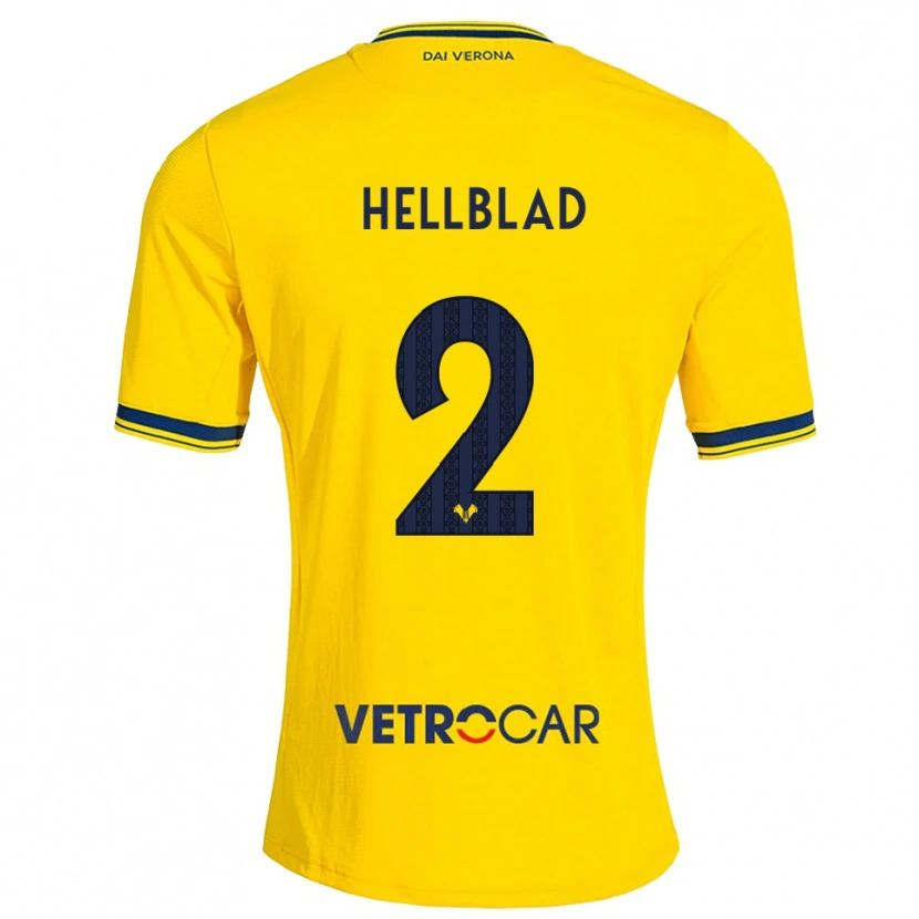 Danxen Enfant Maillot Loke Hellblad #2 Jaune Rouge Tenues Extérieur 2026/27 T-Shirt