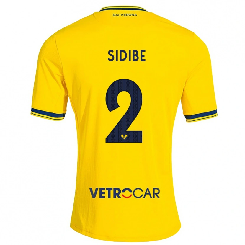 Danxen Enfant Maillot Amoro Sidibe #2 Jaune Rouge Tenues Extérieur 2026/27 T-Shirt