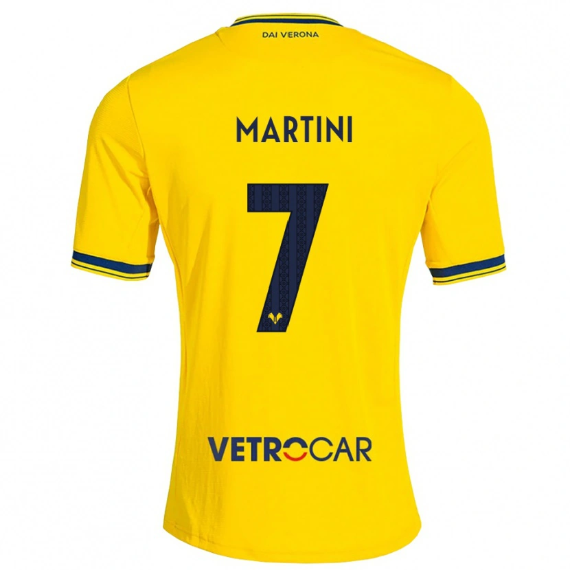 Danxen Enfant Maillot Matteo Martini #7 Jaune Rouge Tenues Extérieur 2026/27 T-Shirt