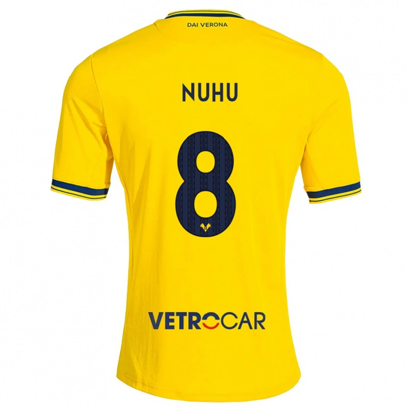 Danxen Enfant Maillot Obed Nuhu #8 Jaune Rouge Tenues Extérieur 2026/27 T-Shirt
