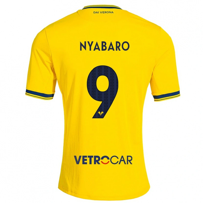 Danxen Enfant Maillot Nicholas Nyabaro #9 Jaune Rouge Tenues Extérieur 2026/27 T-Shirt