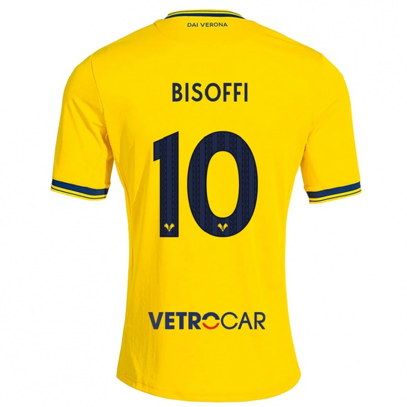 Danxen Enfant Maillot Luca Bisoffi #10 Jaune Rouge Tenues Extérieur 2026/27 T-Shirt