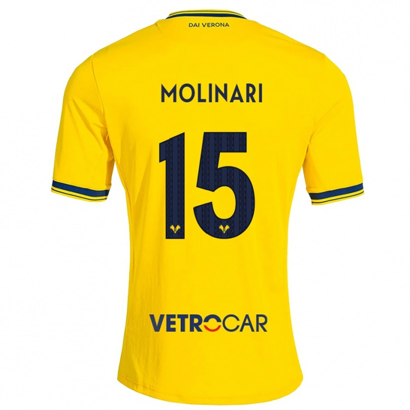 Danxen Enfant Maillot Gabriele Molinari #15 Jaune Rouge Tenues Extérieur 2026/27 T-Shirt