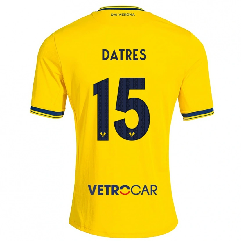 Danxen Enfant Maillot Gaia Datres #15 Jaune Rouge Tenues Extérieur 2026/27 T-Shirt
