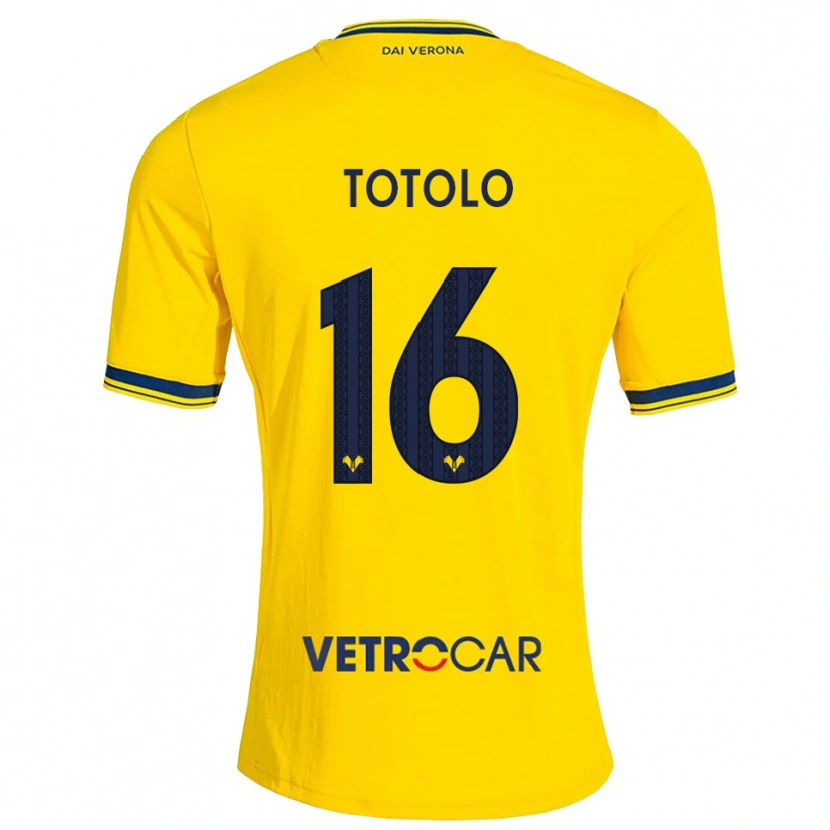 Danxen Enfant Maillot Maddalena Totolo #16 Jaune Rouge Tenues Extérieur 2026/27 T-Shirt