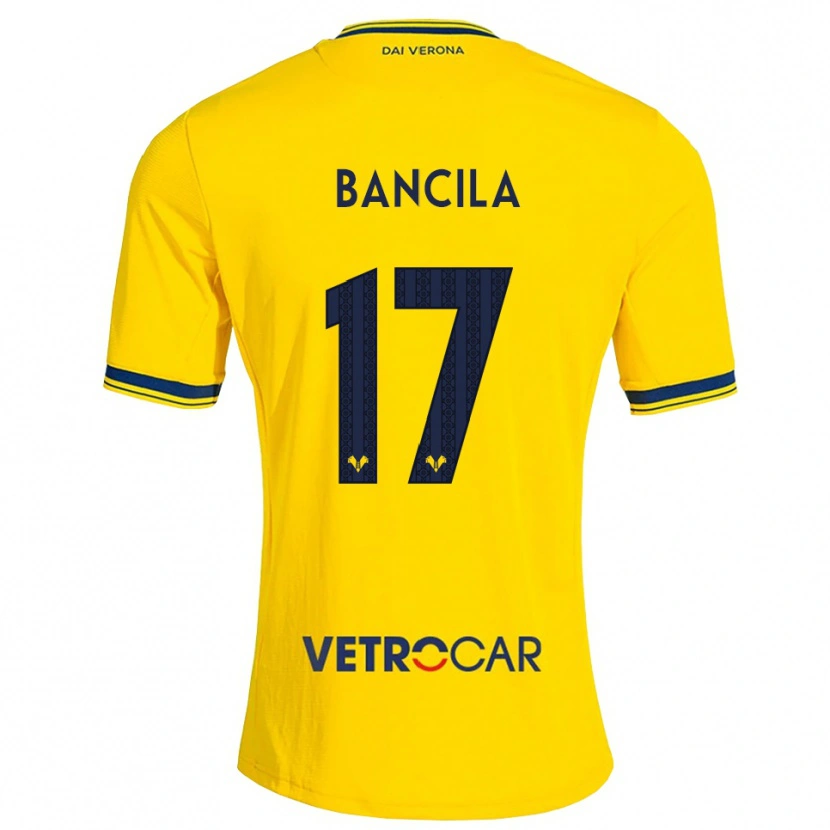 Danxen Enfant Maillot Darius Bancila #17 Jaune Rouge Tenues Extérieur 2026/27 T-Shirt