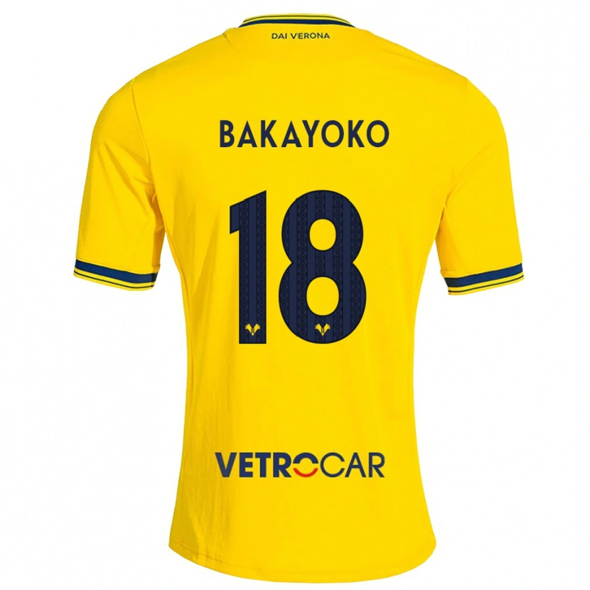 Danxen Enfant Maillot Dramane Bayoko #18 Jaune Rouge Tenues Extérieur 2026/27 T-Shirt