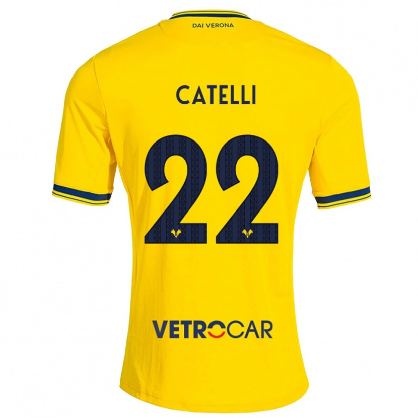 Danxen Enfant Maillot Anna Catelli #22 Jaune Rouge Tenues Extérieur 2026/27 T-Shirt