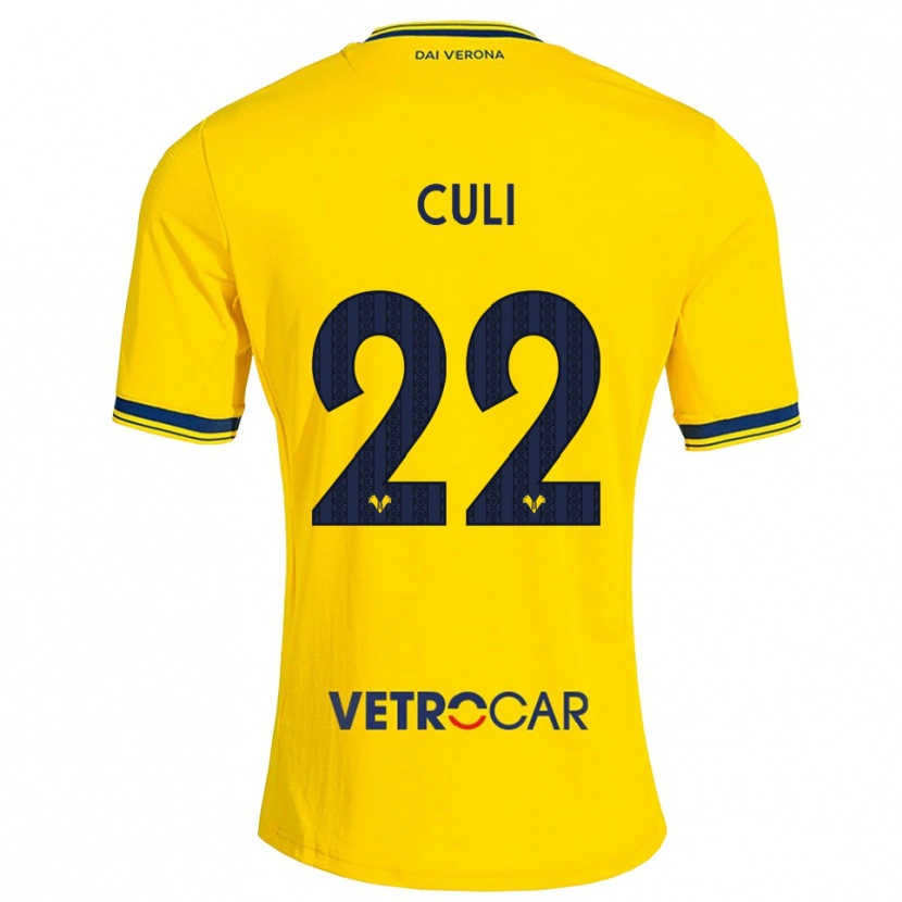 Danxen Enfant Maillot Daniel Culi #22 Jaune Rouge Tenues Extérieur 2026/27 T-Shirt