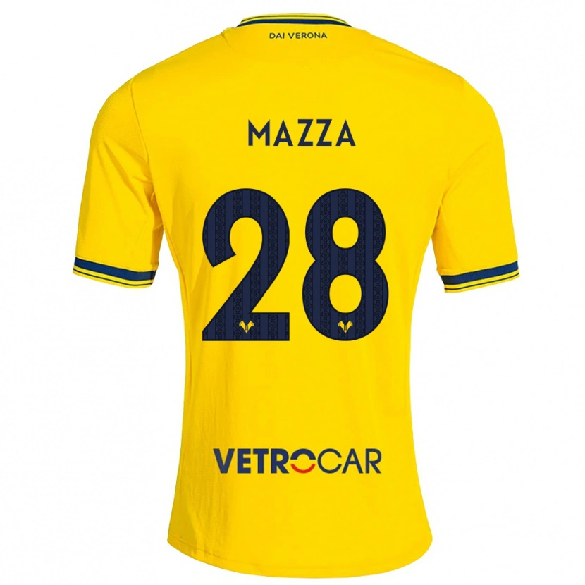 Danxen Enfant Maillot Vittoria Karol Mazza #28 Jaune Rouge Tenues Extérieur 2026/27 T-Shirt