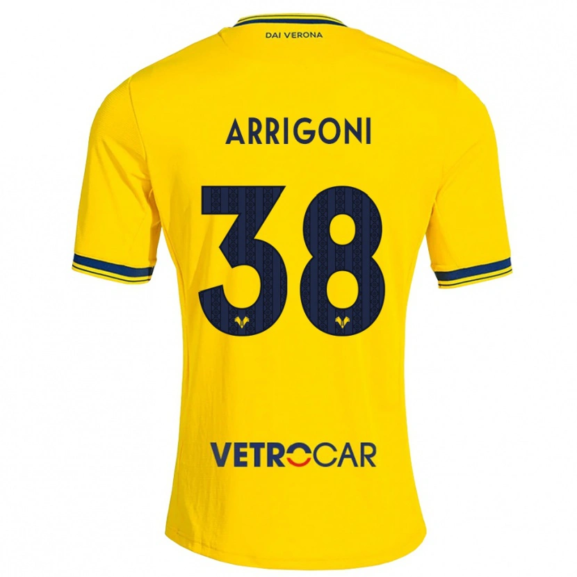 Danxen Enfant Maillot Arrigoni #38 Jaune Rouge Tenues Extérieur 2026/27 T-Shirt