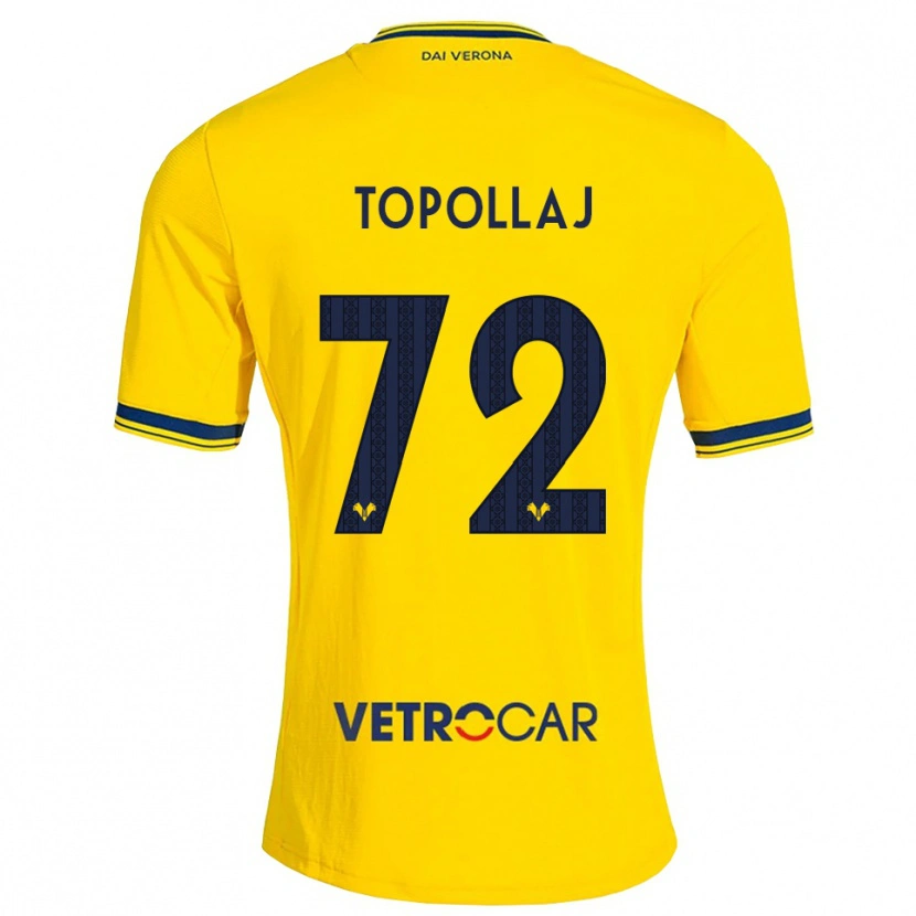 Danxen Enfant Maillot Mark Topollaj #72 Jaune Rouge Tenues Extérieur 2026/27 T-Shirt